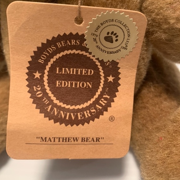Boyds Bears: 20th Anniversary Matthew Bear: Still Has Tags - Picture 4 of 8